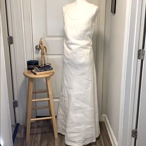 Spiegel Linen long sleeveless Dress White SZ 4